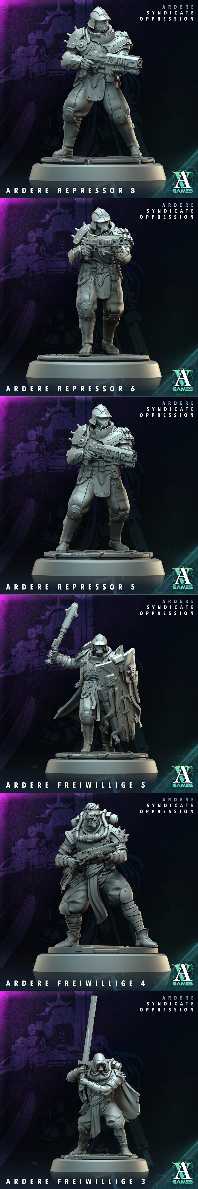 Archvillain Games《ardere》 Syndicate Oppression 3D打印模型|Archvillain Games – Ardere – Syndicate Oppression – Bundle – 3D Print Model STL