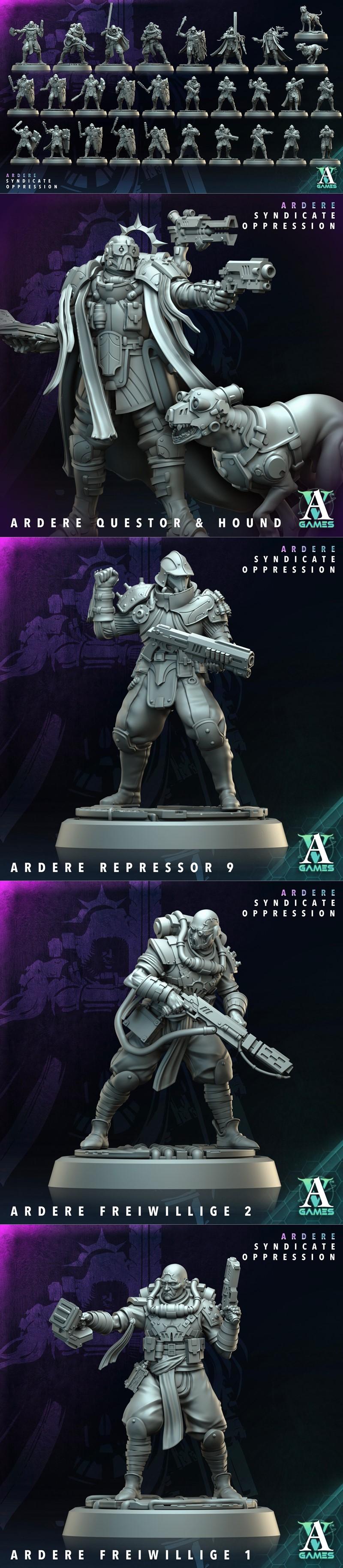 Archvillain Games《ardere》 Syndicate Oppression 3D打印模型|Archvillain Games – Ardere – Syndicate Oppression – Bundle – 3D Print Model STL
