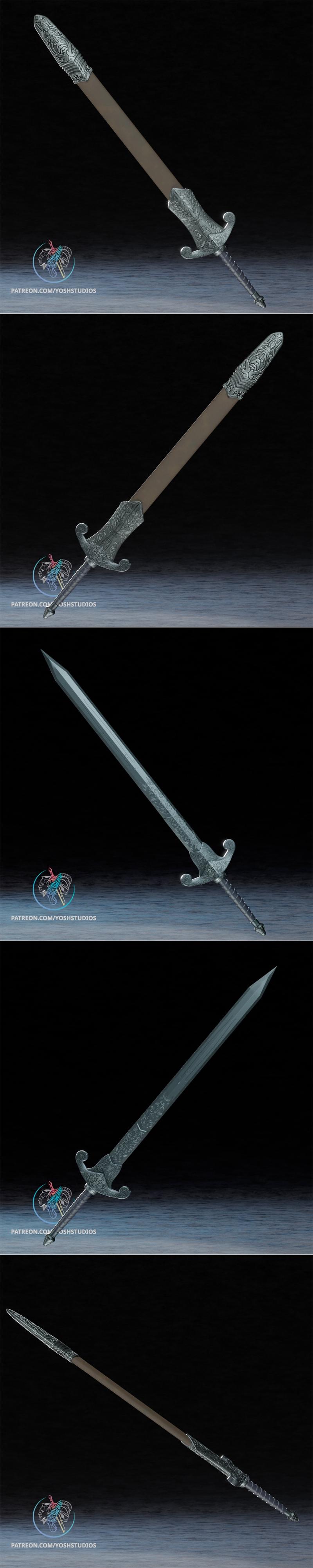 遗忘之剑 - 3D打印模型|Oblivion Sword – 3D Print Model STL