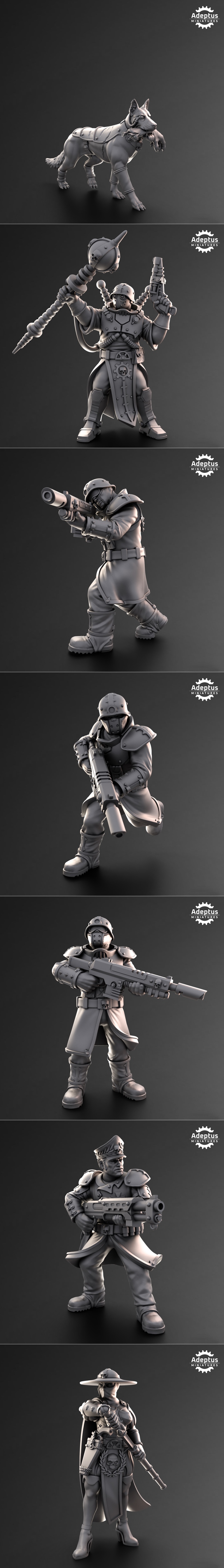 Adeptus Miniatures 佣兵 syndicate 3D打印模型|Adeptus Miniatures – Kill Squad. Mercenary Syndicate – 3D Print Model STL