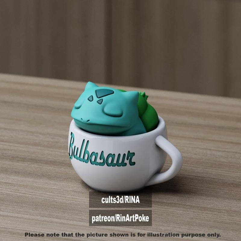 宝可梦叶绿杯 3D打印模型|Bulbasaur chill cup – 3D Print Model STL