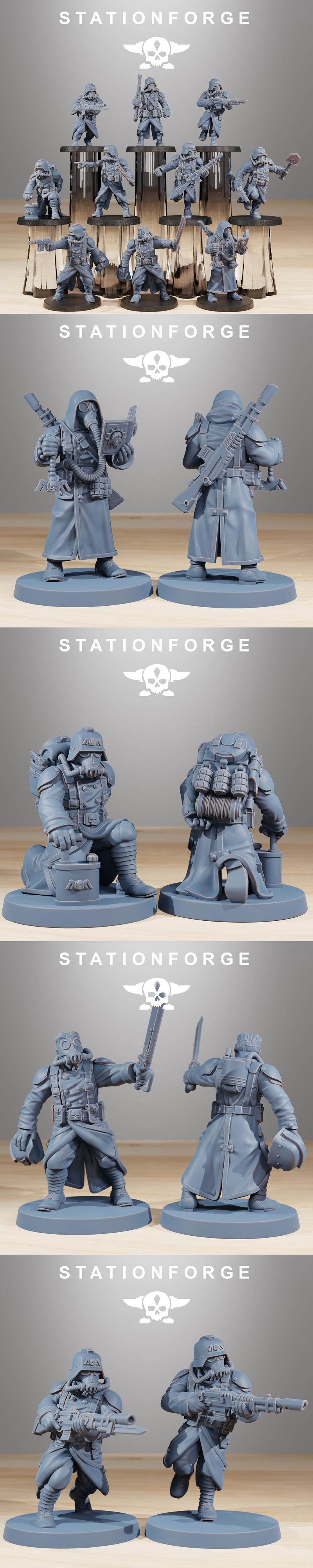 Station Forge – GrimGuard 正义卫士 3D打印模型|Station Forge – GrimGuard Acolytes – 3D Print Model STL