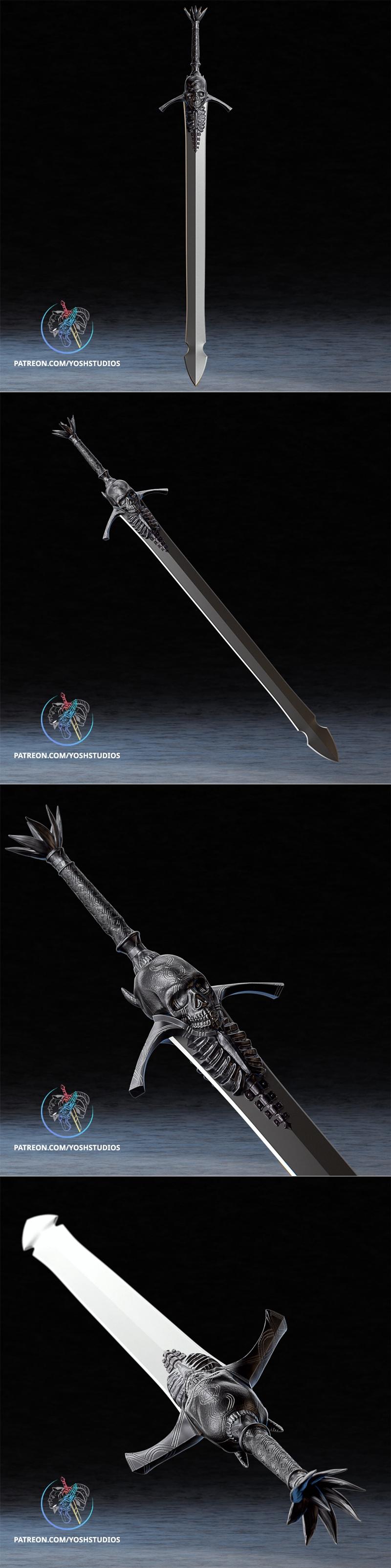 叛逆之剑 - 3D打印模型|Rebelion Sword – 3D Print Model STL