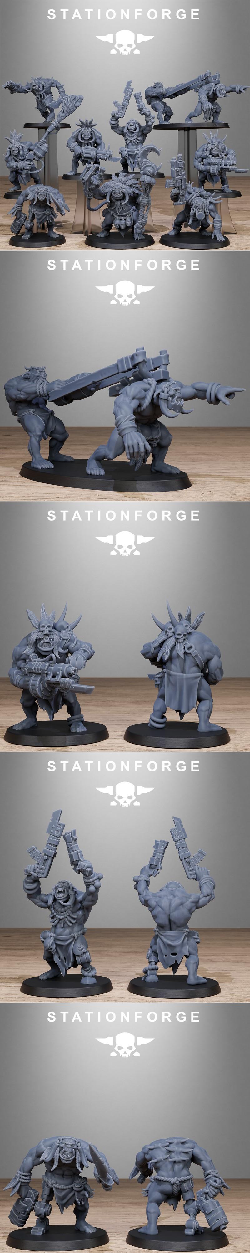 Station Forge – 乌卡兹部落步兵 – 3D打印模型|Station Forge – Orkaz Tribal Infantry – 3D Print Model STL
