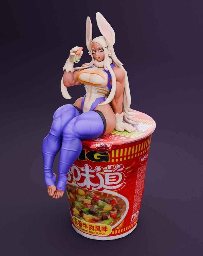 镜像造物：Noodle Sit 3D打印模型|Heraldo Sculpts – Mirko Noodle Sit – 3D Print Model STL