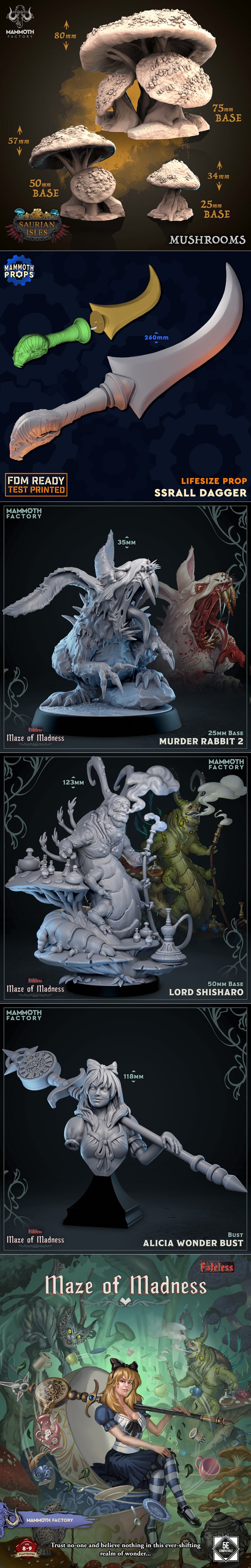 Mammoth Factory《疯狂迷宫》2025 3D打印模型|Mammoth Factory – Maze of Madness May 2025 – 3D Print Model STL