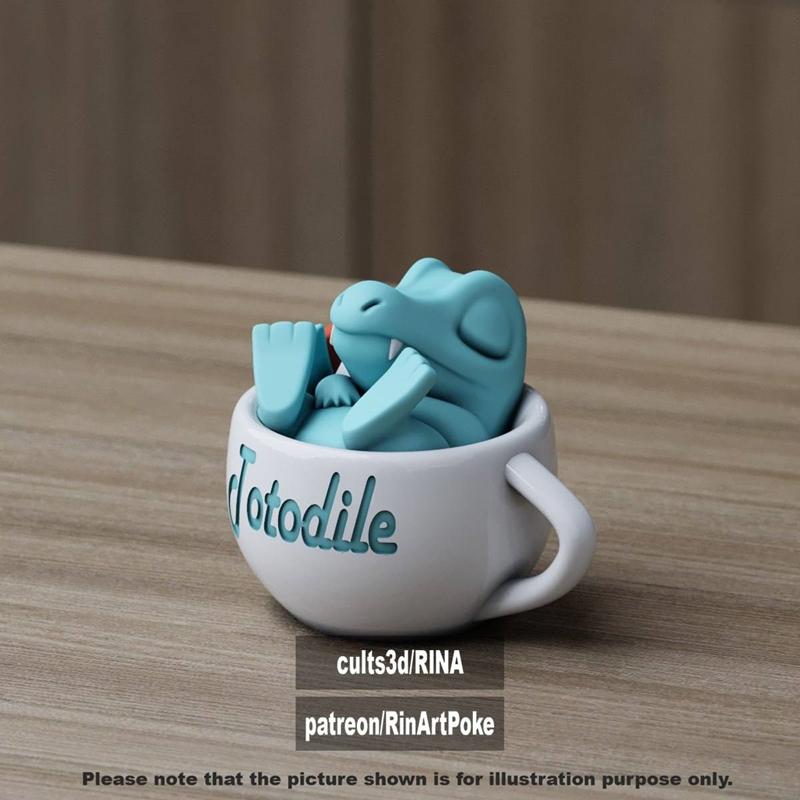 Totodile 3D打印模型杯|Totodile chill cup – 3D Print Model STL