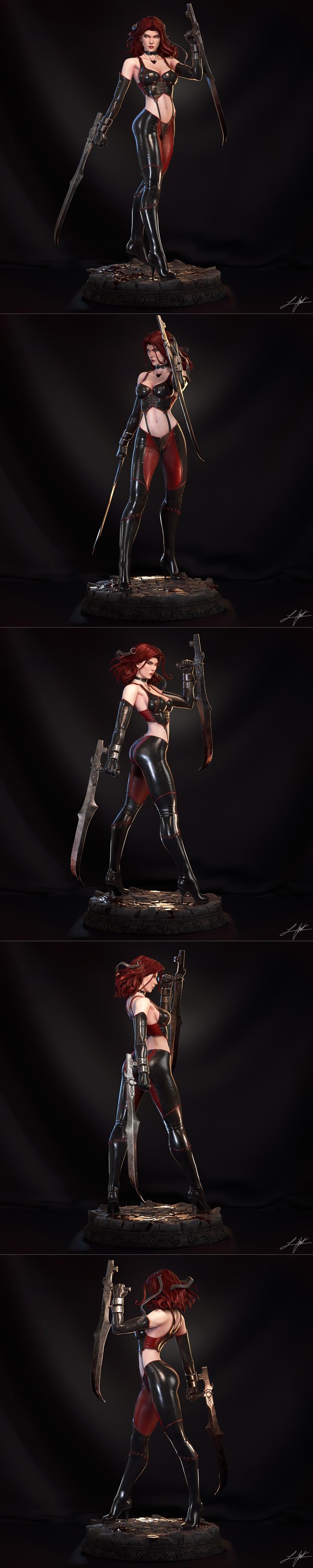 Abe3D - 血染之刃 - 雷恩 3D打印模型|Abe3D – BloodRayne – Rayne – 3D Print Model STL
