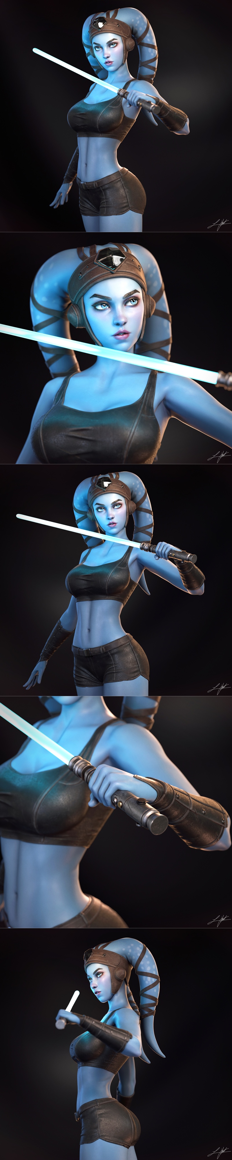 Abe3D - 星战 - 阿耶拉·塞库拉 - 3D打印模型|Abe3D – Star Wars – Aayla Secura – 3D Print Model STL