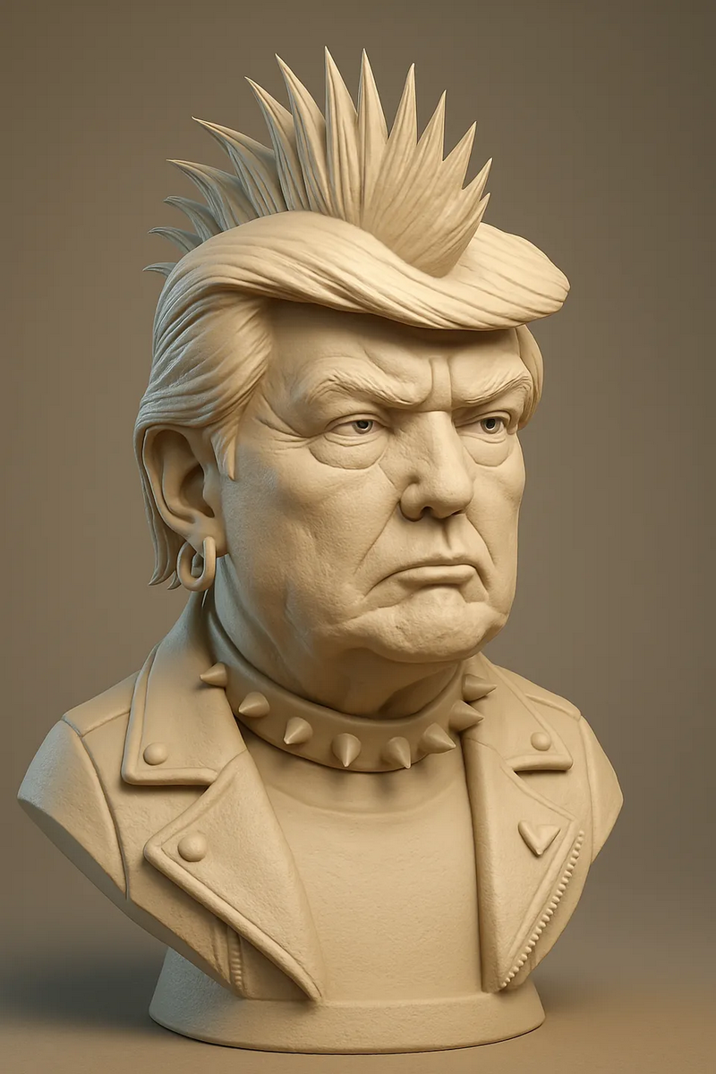 特朗普朋克 3D打印模型|Donald Trump Punk – 3D Print Model