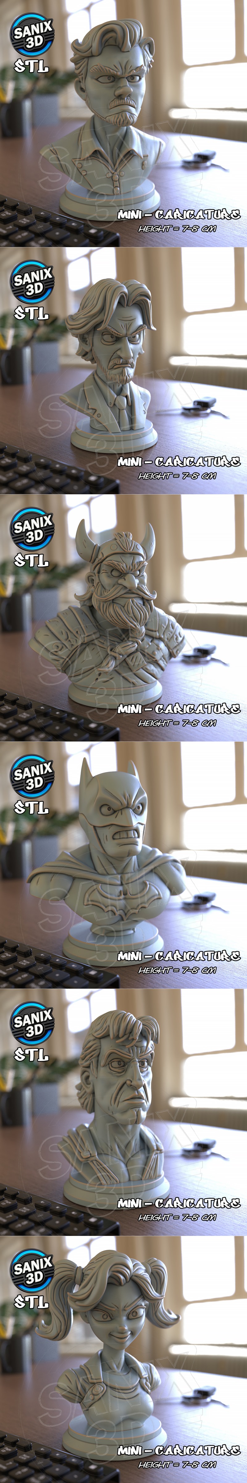 Sanix迷你系列包1（2025年7月）——3D打印模型|Sanix – Minis – Pack 1 (July 2025) – 3D Print Model STL