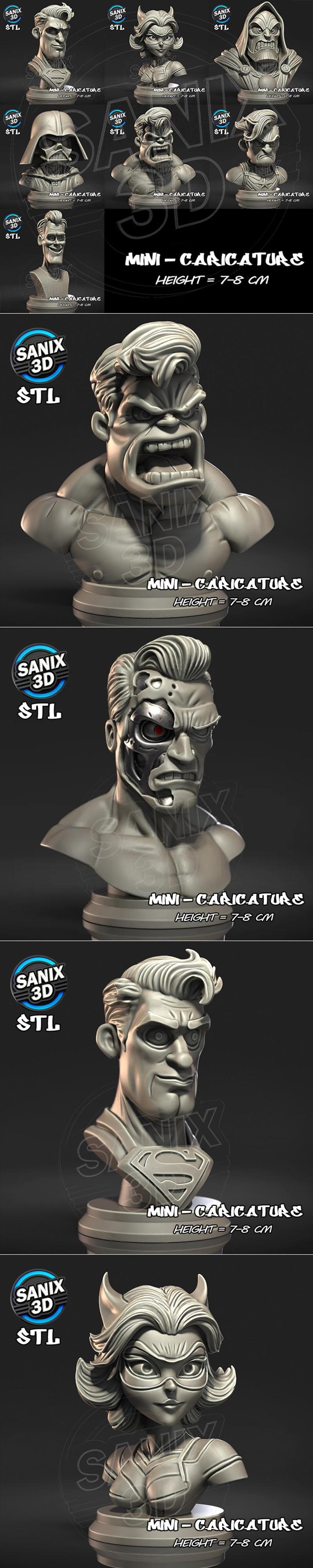 Sanix迷你系列包1（2025年7月）——3D打印模型|Sanix – Minis – Pack 1 (July 2025) – 3D Print Model STL