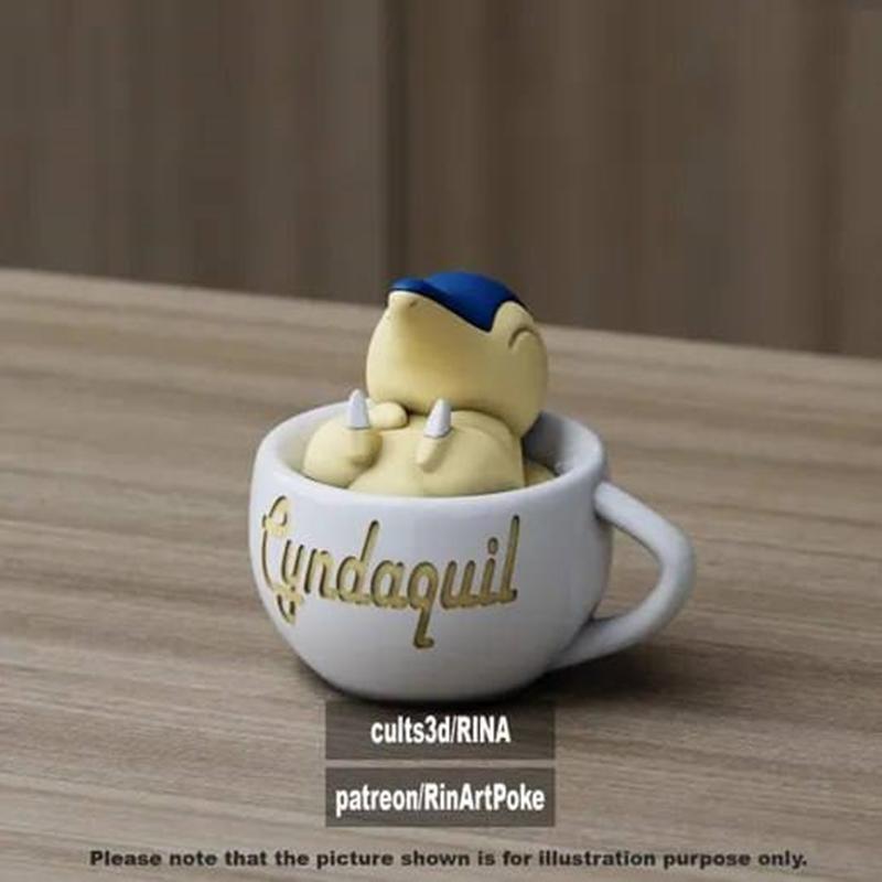 Cyndaquil 3D打印模型杯|Cyndaquil chill cup – 3D Print Model STL