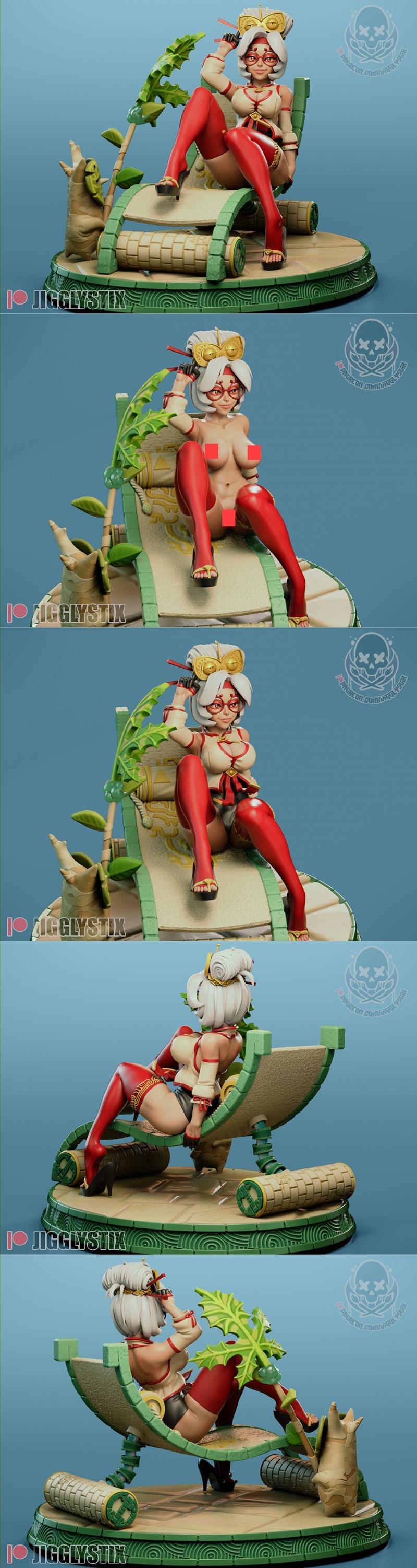 Jigglystix 3D打印模型：古代实验室主任角色雕塑|Jigglystix – Ancient Lab Director – 3D Print Model STL