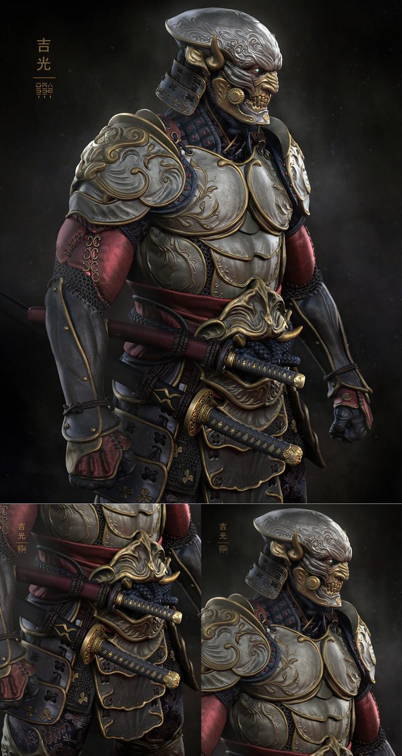 Raf Grassetti 作品《足利义满》3D打印模型|Raf Grassetti – Ashikaga Yoshimitsu – 3D Print Model STL