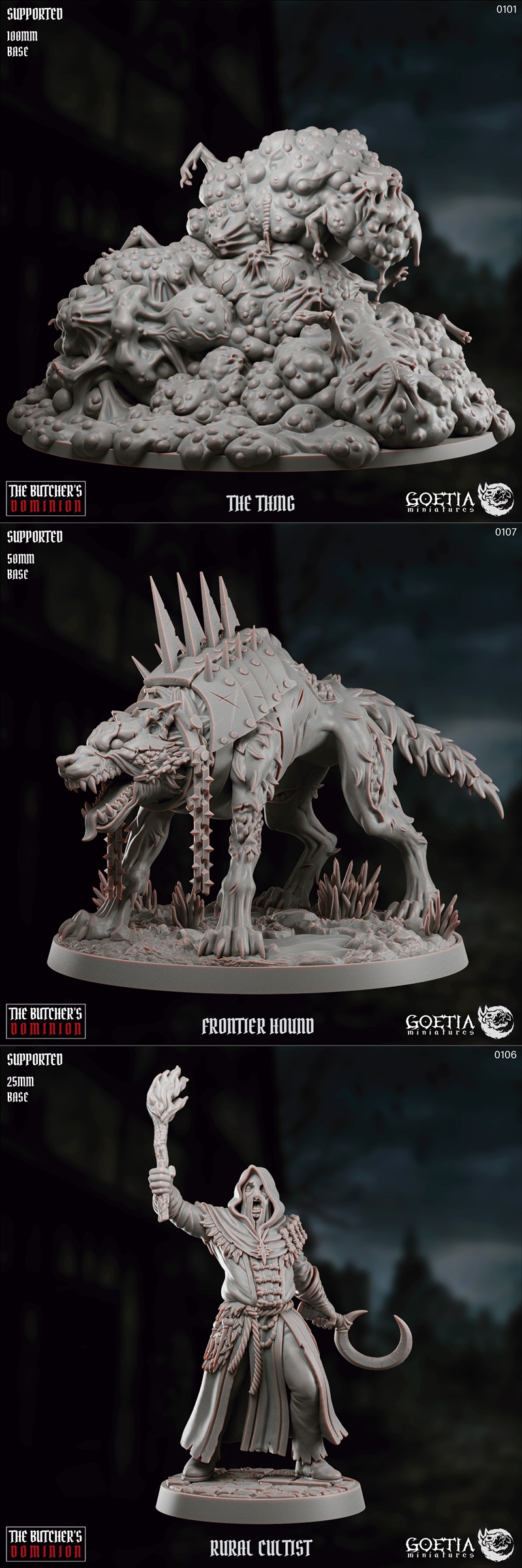 Goetia迷你模型： butcher's dominion butcher之域|Goetia Miniatures – The Butcher’s Dominion – 3D Print Model STL