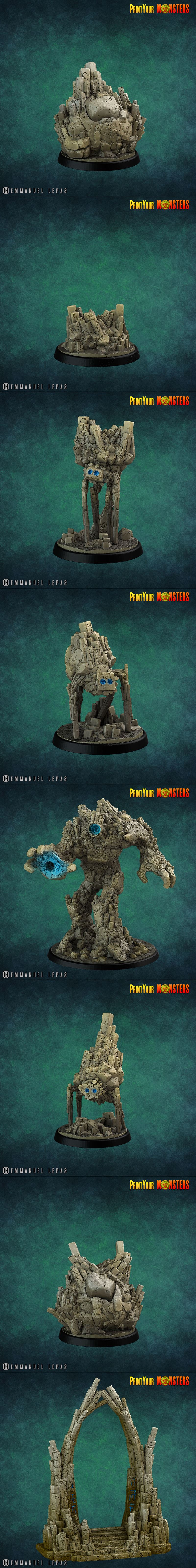基岩系列作品 Vol.03 - 可打印怪物模型集|Print Your Monsters – Vol.03 – Basalts Pack – 3D Print Model STL