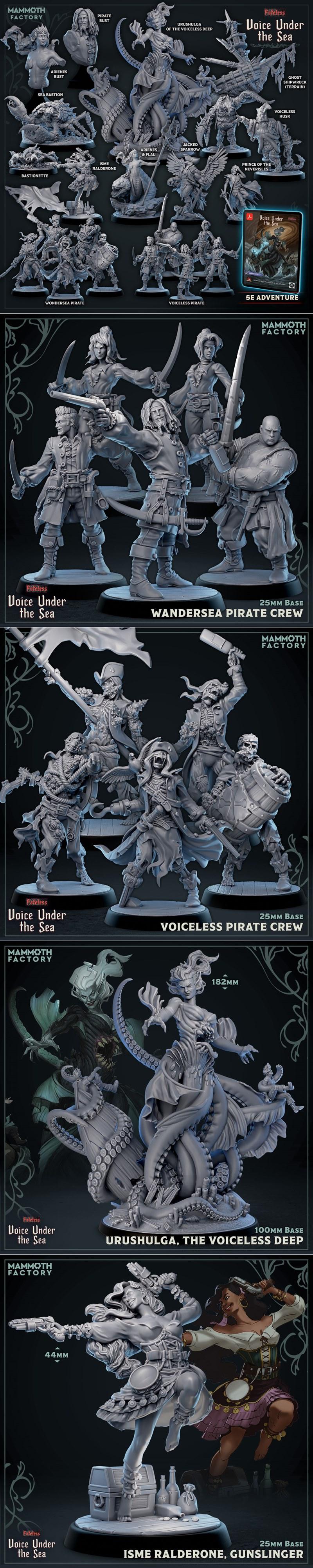 巨象工坊——深海之声——无命第五章 3D打印模型 STL|Mammoth Factory – The Voice Under the Sea – Fateless Part 5 and 5e Adventure April 2025 – 3D Print Model STL