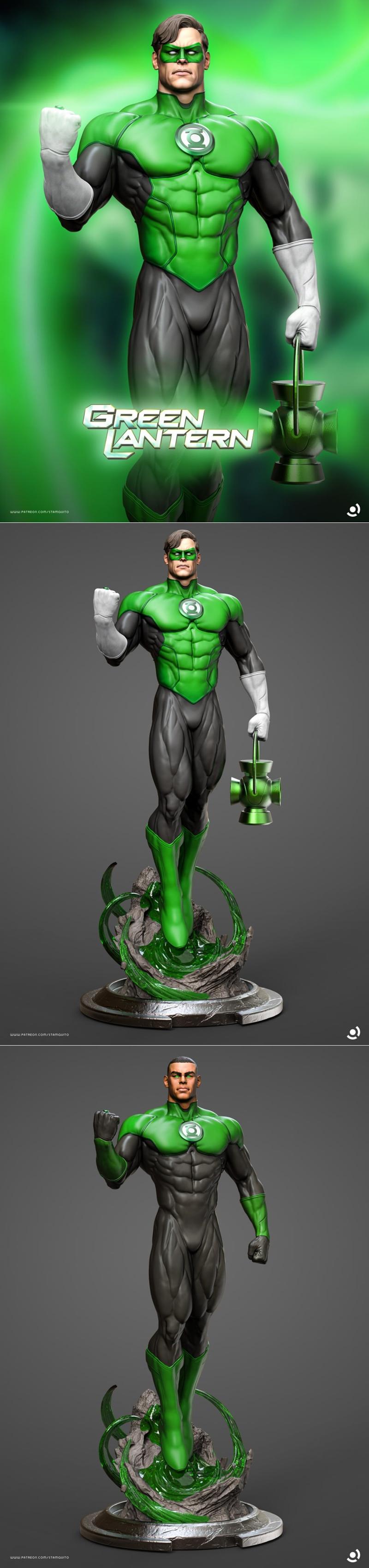 圣亚伦·基多 - 绿灯侠 - 3D打印模型|Stalyn Quito – Green Lantern – 3D Print Model STL