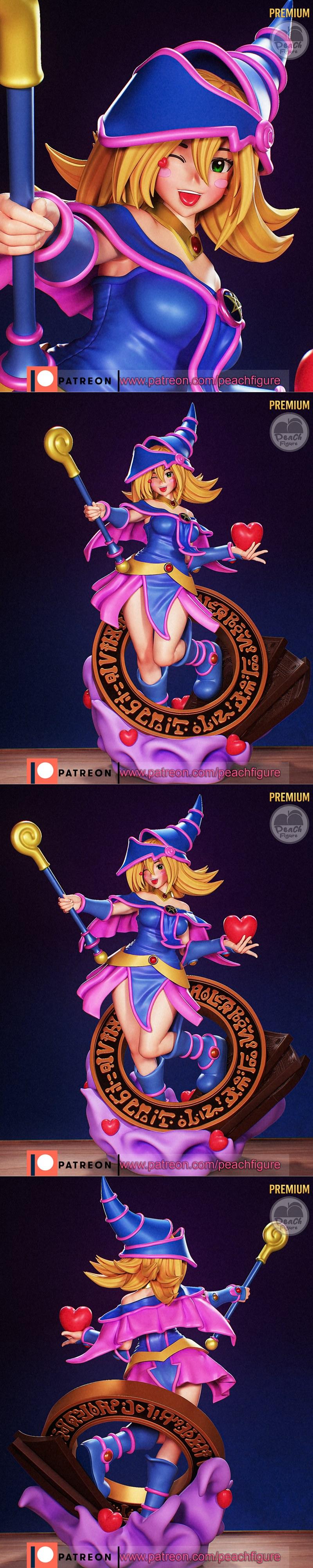 桃心造型 - 黑魔导士女孩 - 3D打印模型|Peach Figure – Dark Magician Girl – 3D Print Model STL
