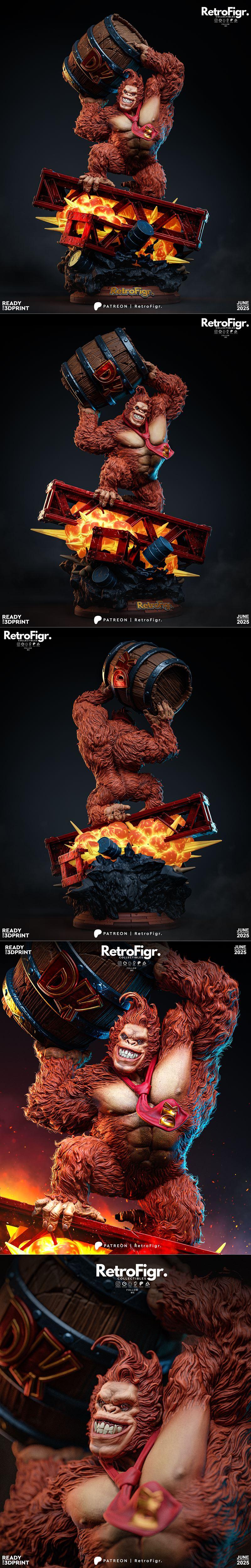 RetroFigr-打野猴3D打印模型|RetroFigr – Donkey Kong – 3D Print Model STL