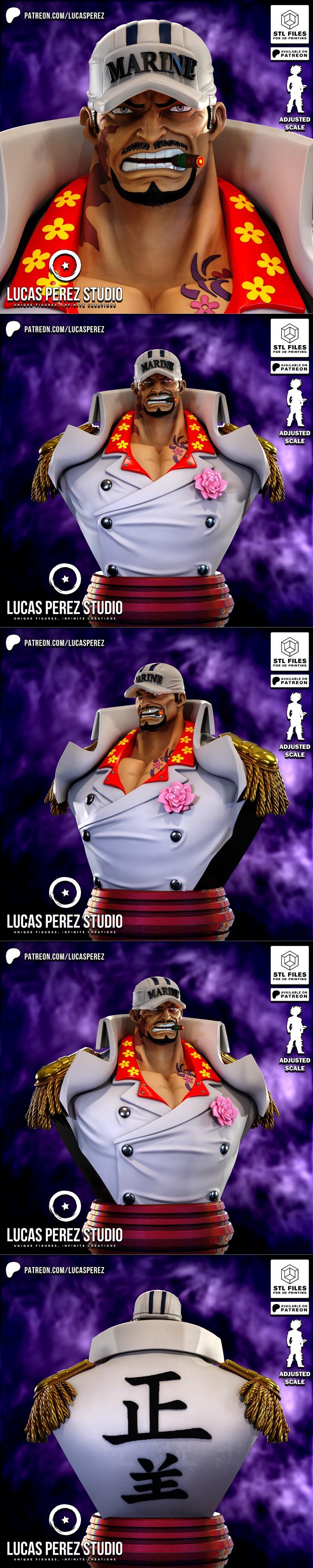 卢卡斯·佩雷斯 三笠·阿克曼 胸部3D打印模型|Lucas Perez – Sakazuki Akainu Busto – 3D Print Model STL