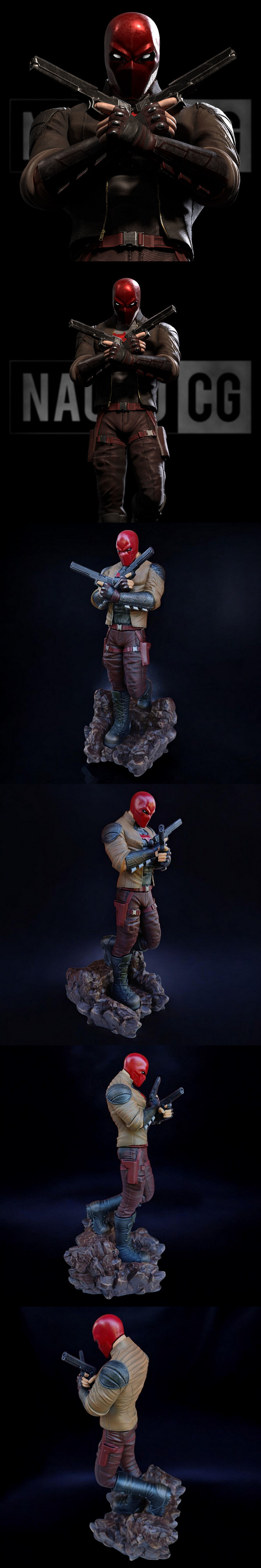 红 hood 3D打印雕像模型|Fan Art Red Hood Statue – 3D Print Model