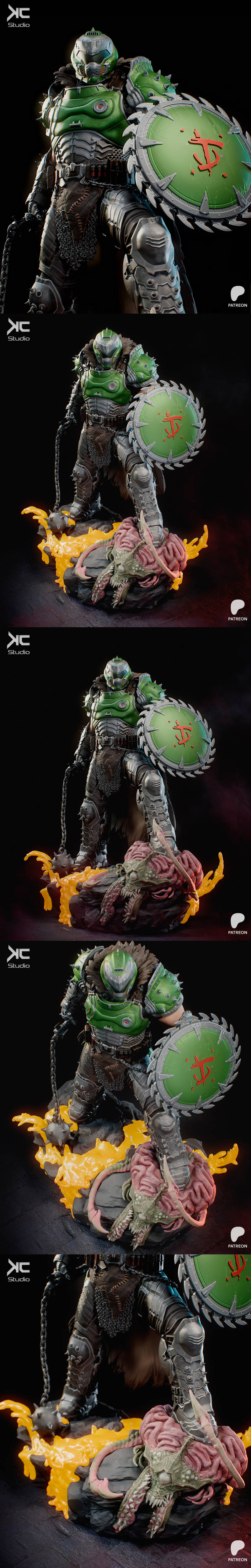 KC Studio - 神秘年代 - 超级士兵模型|KC Studio – Doom Slayer – Doom The Dark Ages – 3D Print Model