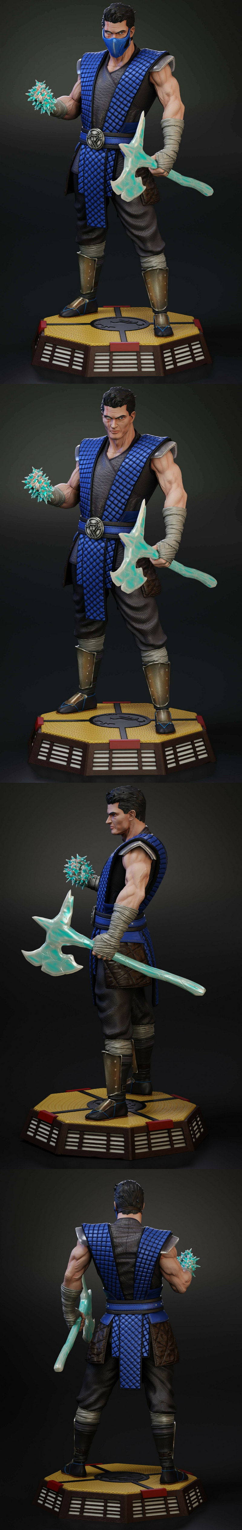极寒之境：快狼 mortal kombat 3D打印模型|Sub Zero Kuai Liang Mortal Kombat – 3D Print Model