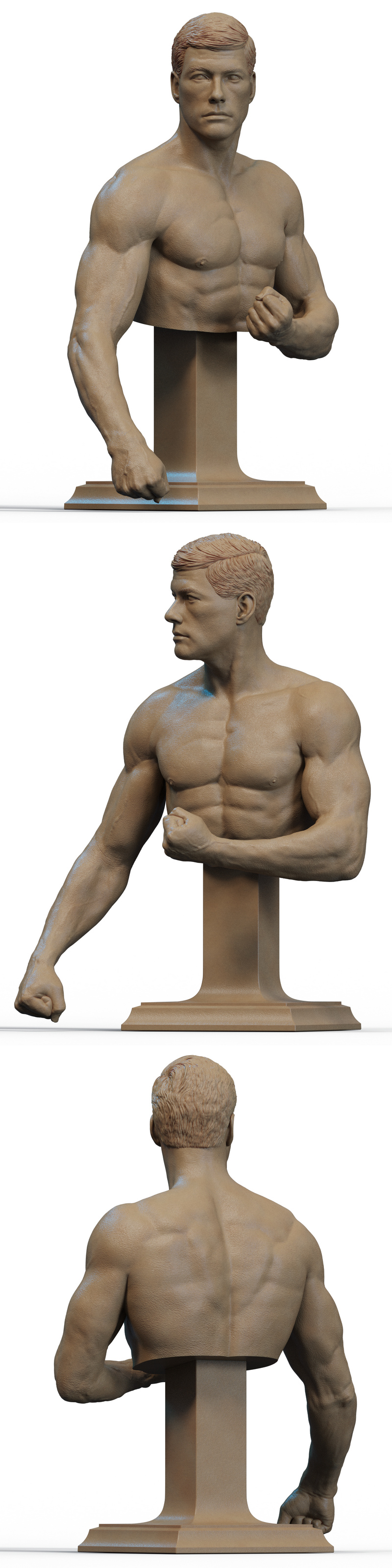 弗兰克杜克斯3D打印模型|Frank Dux Bust – 3D Print Model