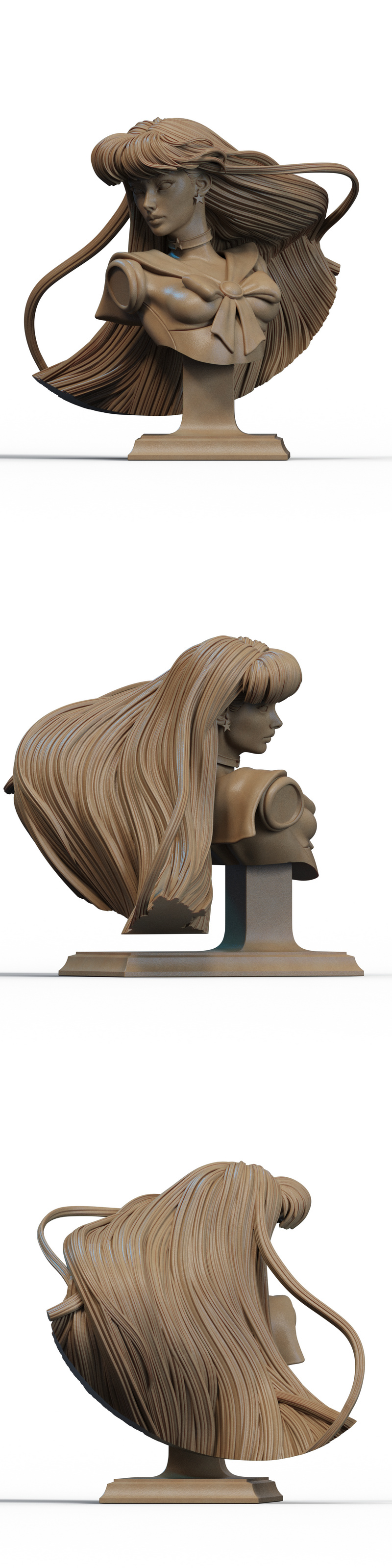 Hino Rei 3D打印模型|Rei Hino Bust – 3D Print Model