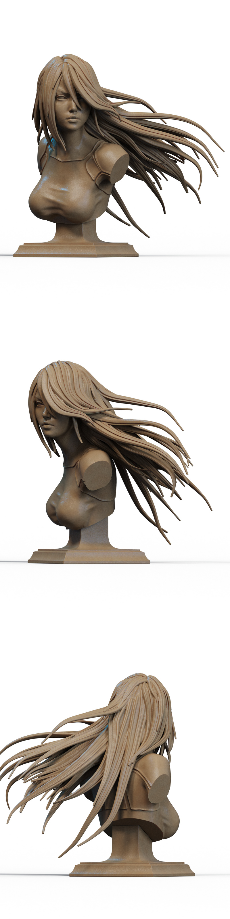 A2系列3D打印模型：动漫游戏角色精摹|A2 Bust – 3D Print Model