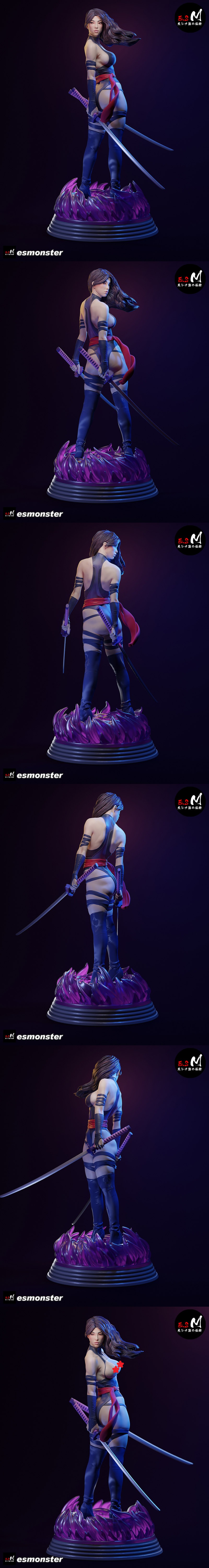 E.S.怪物——Psylocke 3D打印模型|E.S Monster – Psylocke – 3D Print Model