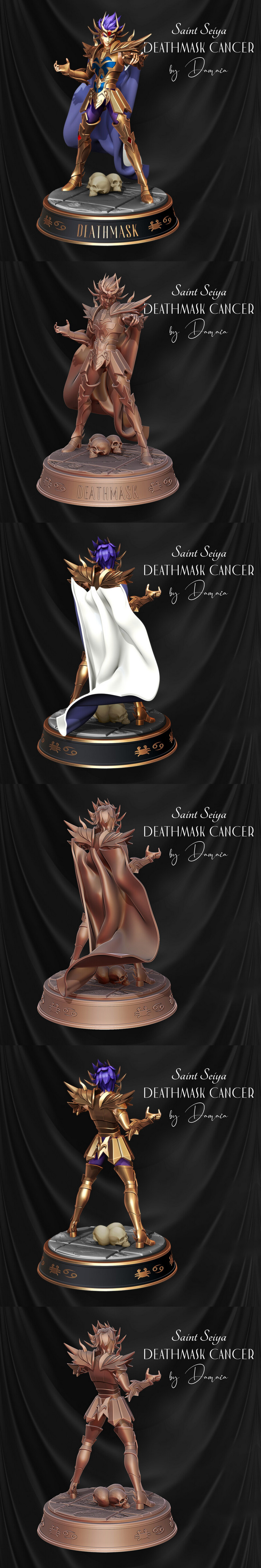 圣斗士星矢 死亡之面 3D打印模型|Damaia – Saint Seiya – Deathmask Cancer – 3D Print Model