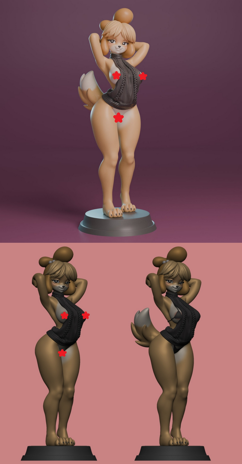 AnyoneNSFW - 艾丽莎 - 3D打印模型|AnyoneNSFW – Isabelle – 3D Print Model