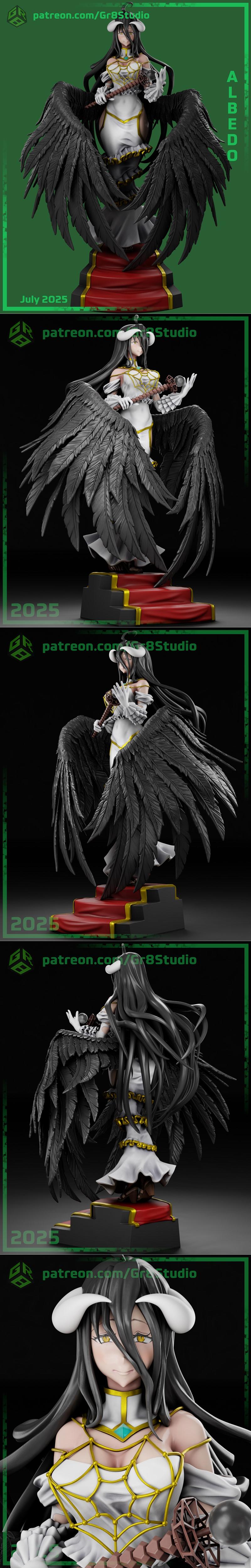 Gr8Tech - 《OVERLORD》阿尔芭朵 3D打印模型|Gr8Tech – Overlord – Albedo – 3D Print Model STL