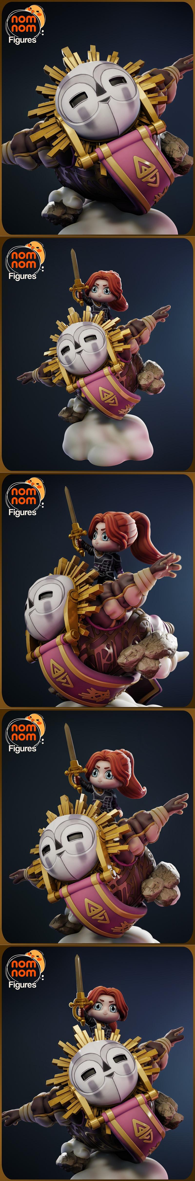 Nomnom Figures 3D打印模型：探险33号 萧影·暗夜之境|Nomnom Figures – Chibi Esquie – Clair Obscur – Expedition 33 – 3D Print Model STL