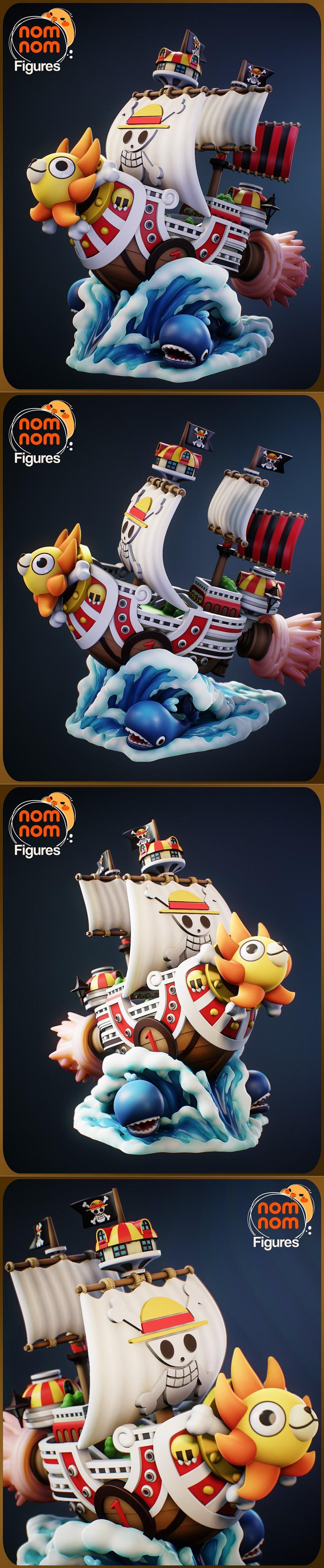 小确幸3D打印模型：海贼王千阳角色收藏款|Nomnom Figures – Chibi Thousand Sunny – One Piece – 3D Print Model STL