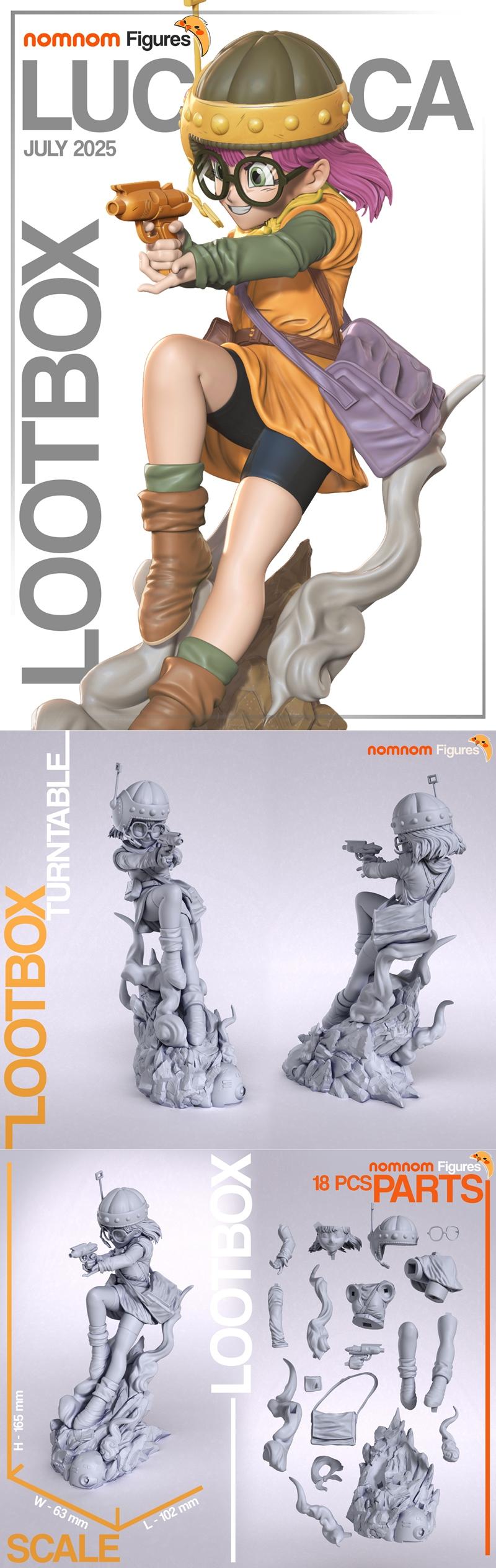 Lucca工作室《时空之轮》角色3D打印模型|Nomnom Figures – Lucca – Chrono Trigger – 3D Print Model STL