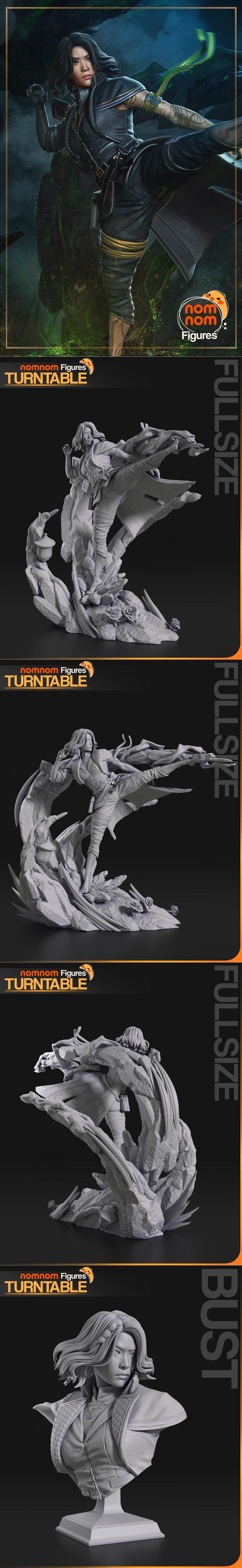 Nomnom工作室·克莱尔·暗夜探险33号·3D打印模型|Nomnom Figures – Lune – Clair Obscur – Expedition 33 – 3D Print Model STL