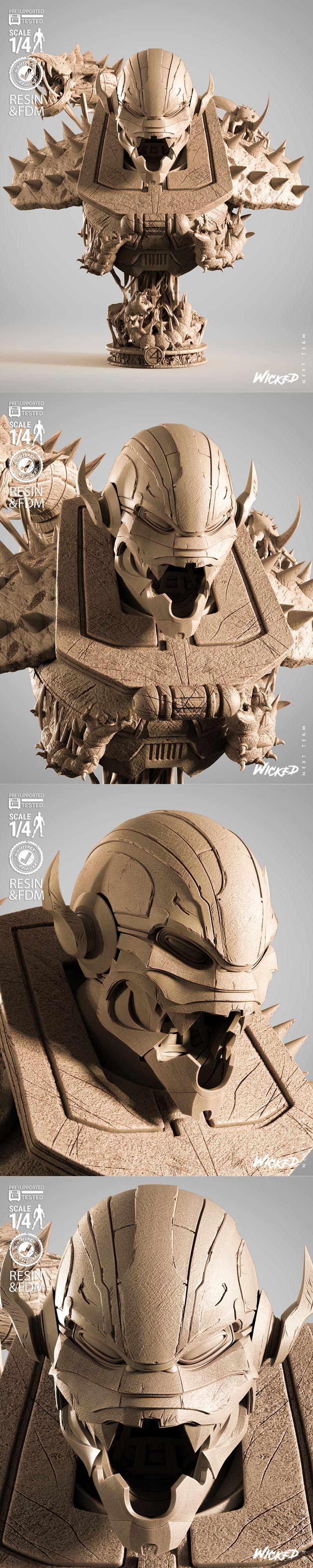 WICKED角色Annihilus雕塑3D打印模型|WICKED – Annihilus Portrait Bust – 3D Print Model STL