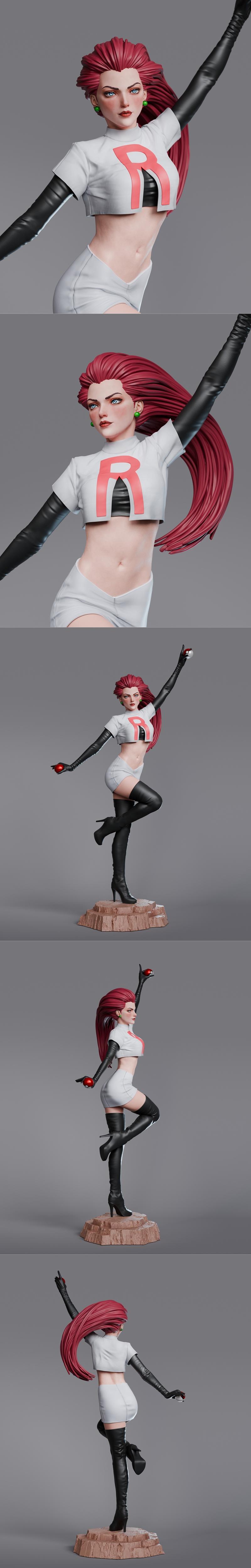 Abe3D - 动漫游戏角色3D打印模型|Abe3D – Jessie – 3D Print Model STL