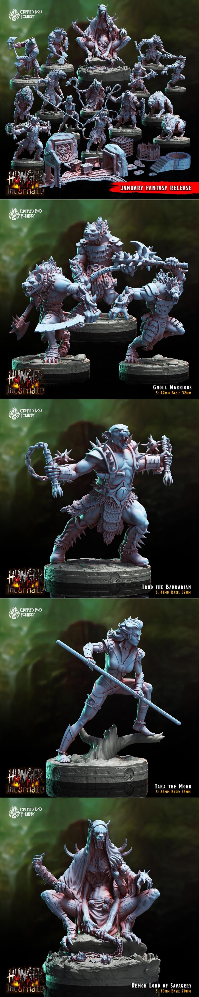 饥饿之化身——Crippled God Foundry 2025 3D打印模型|Crippled God Foundry – Hunger Incarnate January 2025 – 3D Print Model STL