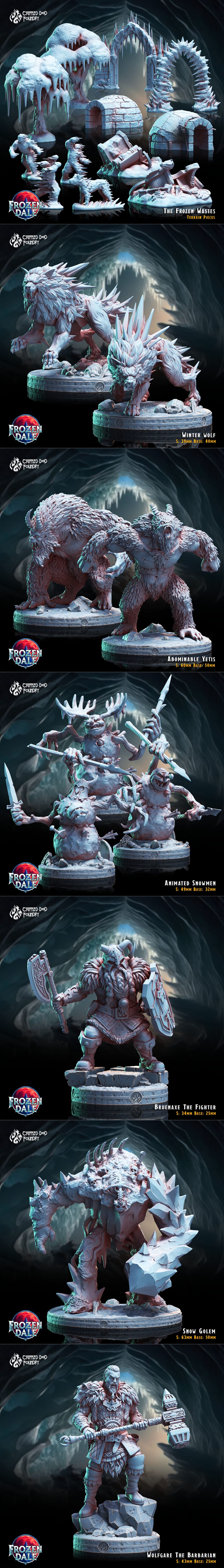 冻土之境2024冬季限定 3D打印模型|Crippled God Foundry – Frozen Dale December 2024 – 3D Print Model STL