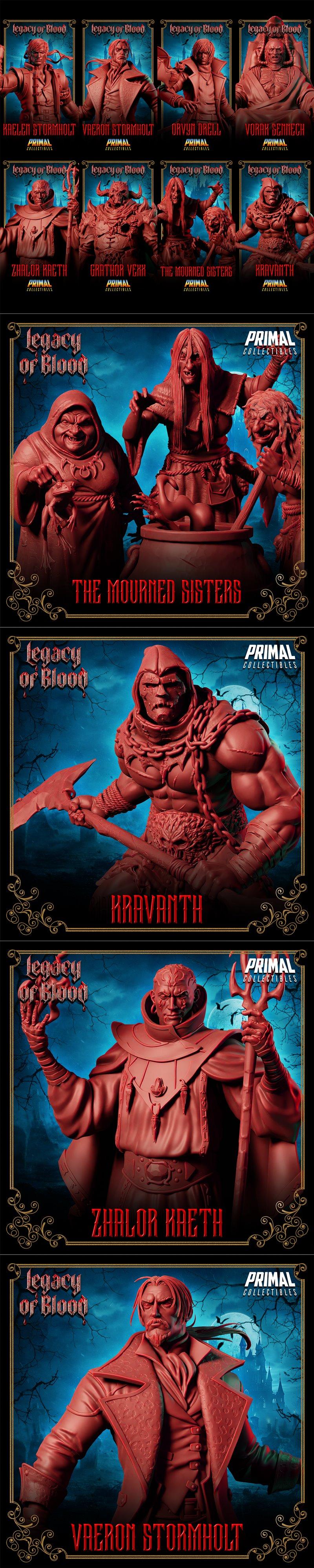 PRIMAL Collectibles 旗下《血之传承》系列 3D打印模型|PRIMAL Collectibles – Legacy of Blood July 2025 – 3D Print Model STL