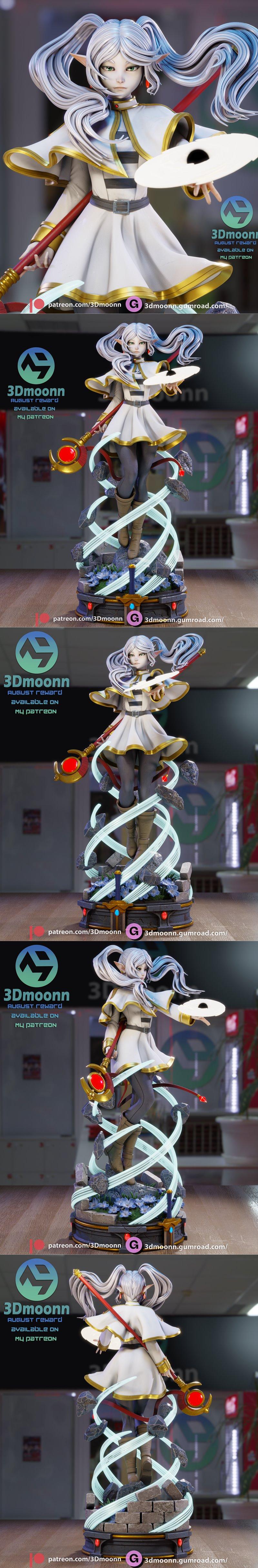 3D打印模型：《进击的巨人》弗里德里希角色模型|3Dmoonn – Sousou no Frieren – Frieren – 3D Print Model STL