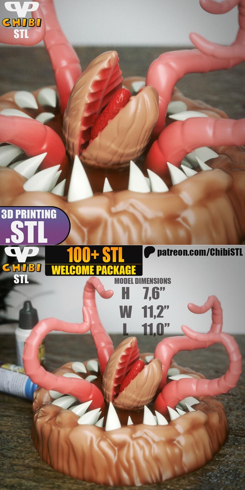 萨拉克奇亚3D打印模型|Sarlacc Chibi – 3D Print Model STL