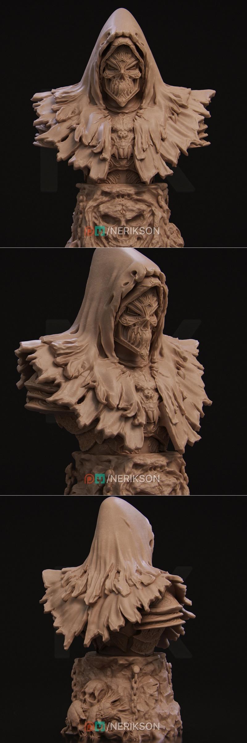 Nerikson  Death Bust 3D打印模型|Nerikson – Death Bust – 3D Print Model STL
