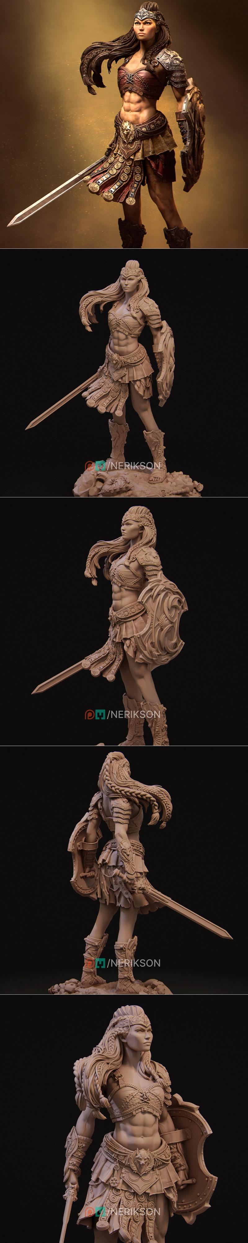 Nerikson 《瑞卡战神》3D打印模型|Nerikson – Rieka the Gladiator – 3D Print Model STL