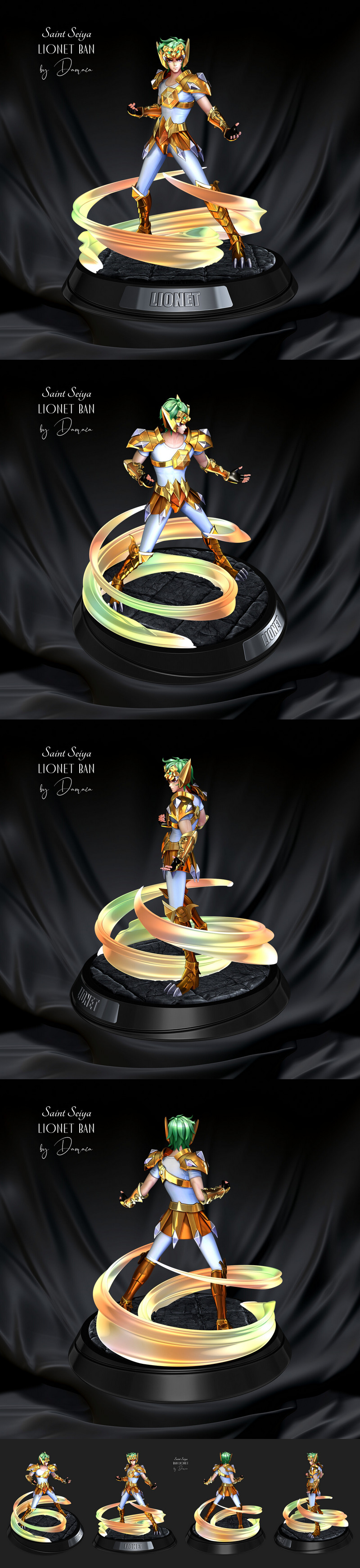 Damaia圣斗士星矢 3D打印模型|Damaia – Saint Seiya – Ban Lionet – 3D Print Model